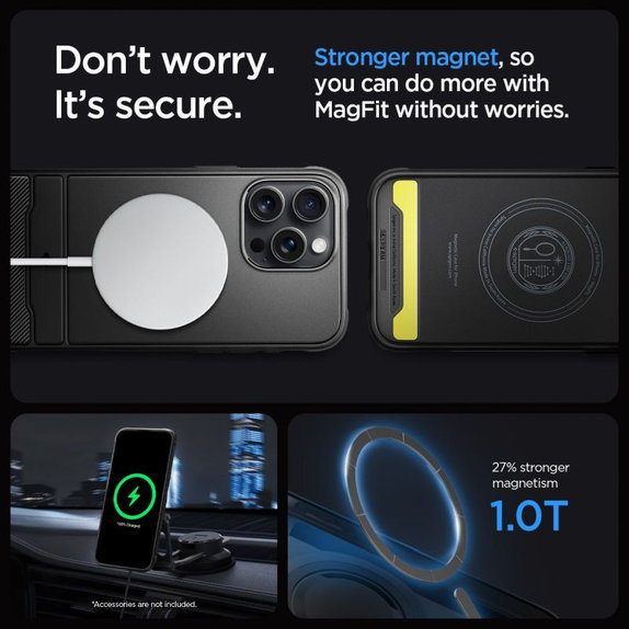 Spigen - Tok Rugged Armor MagSafe iPhone 15 Pro, Matte Black