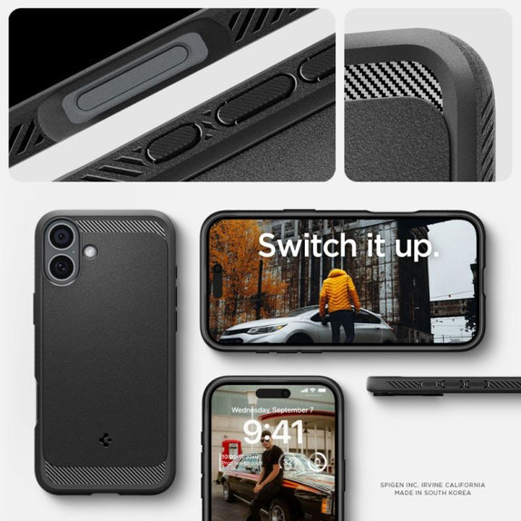 Spigen - Tok Rugged Armor MagSafe iPhone 16, Matte Black