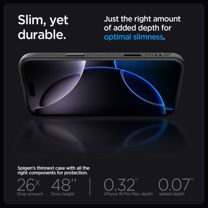 Spigen - Tok Liquid Air "T" MagSafe iPhone 16 Pro Max, Matte Black