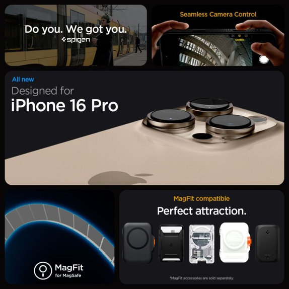 Spigen - Tok Liquid Air "T" MagSafe iPhone 16 Pro, Matte Black