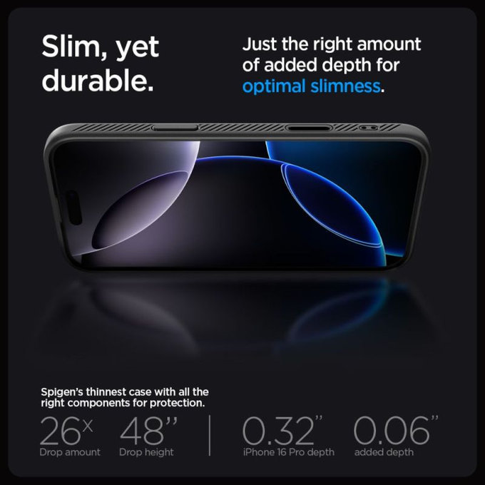 Spigen - Tok Liquid Air "T" MagSafe iPhone 16 Pro, Matte Black