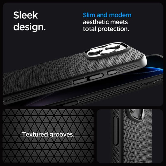 Spigen - Tok Liquid Air "T" MagSafe iPhone 16 Pro, Matte Black
