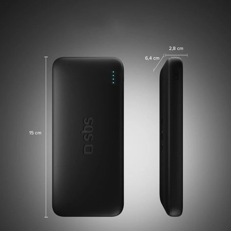 SBS - PowerBank 20000mAh, 10W, Infinity, LiFePO4, USB-C/USB-A, fekete