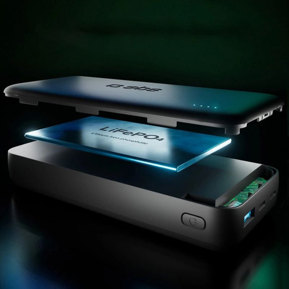 SBS - PowerBank 20000mAh, 10W, Infinity, LiFePO4, USB-C/USB-A, fekete