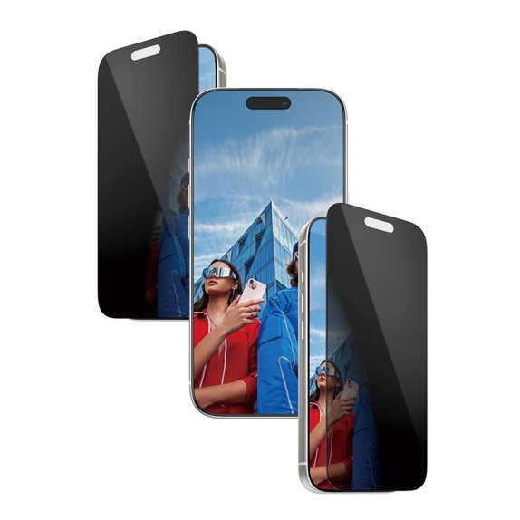 PanzerGlass - UWF 2-Way Privacy edzett üveg aplikátorral iPhone 17 Pro, fekete