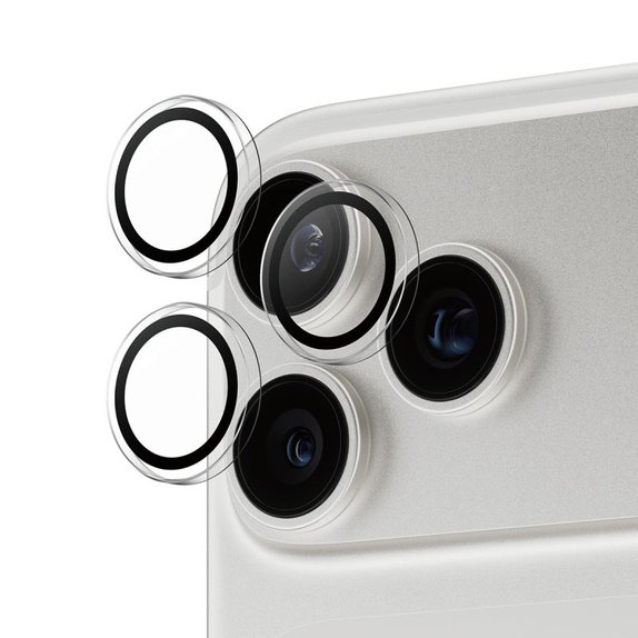 Objektívlencse védő Hoops iPhone 17 Pro Max/17 Pro/16 Pro Max/16 Pro, átlátszó, PanzerGlass