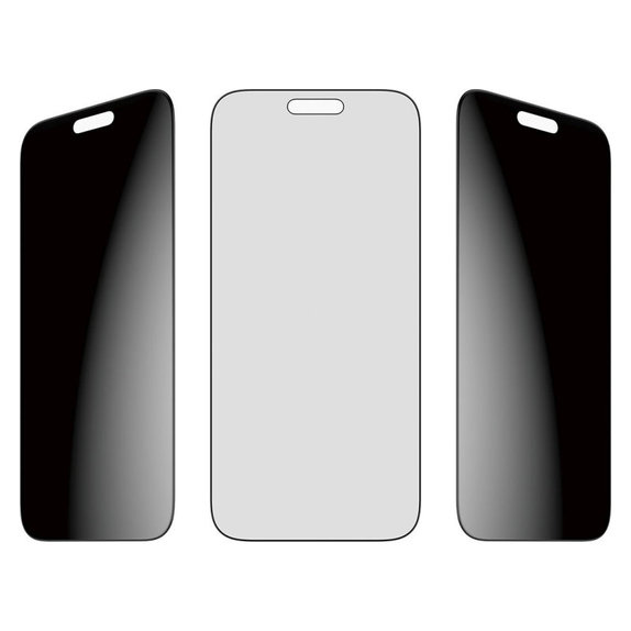 UWF 2-Way Privacy edzett üveg Fastfit applikátorral iPhone 17 Pro Max készülékhez, Fekete, PanzerGlass