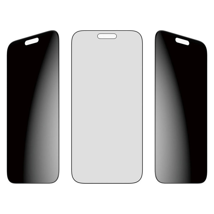 UWF 2-Way Privacy edzett üveg Fastfit applikátorral iPhone 17 Pro Max készülékhez, Fekete, PanzerGlass