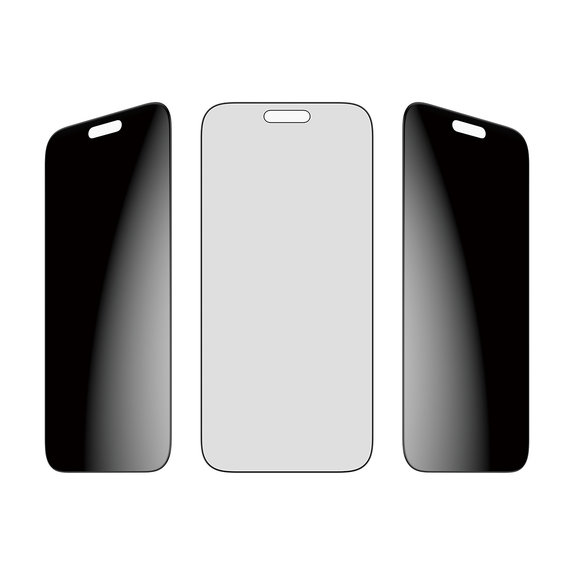 UWF 2-Way Privacy edzett üveg Fastfit applikátorral iPhone 17 Pro Max készülékhez, Fekete, PanzerGlass