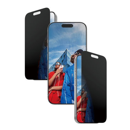 PanzerGlass - UWF 2-Way Privacy edzett üveg aplikátorral iPhone 17/16 Pro, fekete