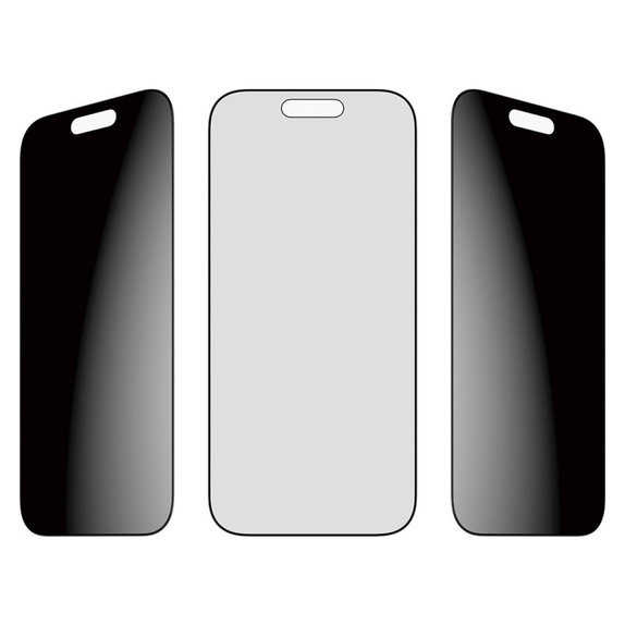 UWF 2-Way Privacy edzett üveg Fastfit applikátorral iPhone 17/16 Pro készülékhez, Fekete, PanzerGlass