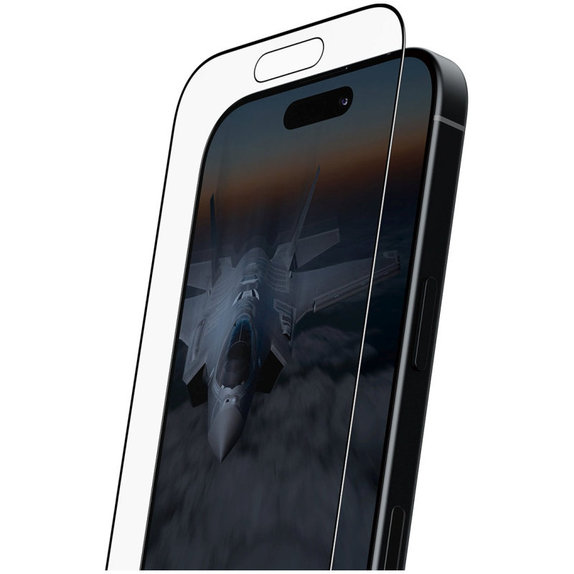 Edzett üveg UWF Stealth Fastfit rendszerrel iPhone 17/16 Pro készülékhez, Fekete, PanzerGlass