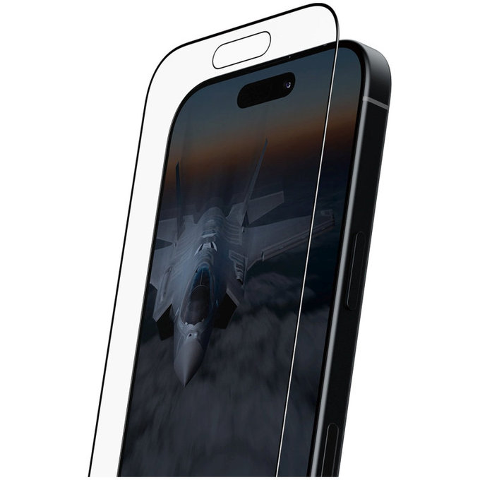 Edzett üveg UWF Stealth Fastfit rendszerrel iPhone 17/16 Pro készülékhez, Fekete, PanzerGlass