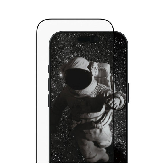UWF Ceramic II edzett üveg Fastfit applikátorral iPhone 17/16 Pro készülékhez, Fekete, PanzerGlass