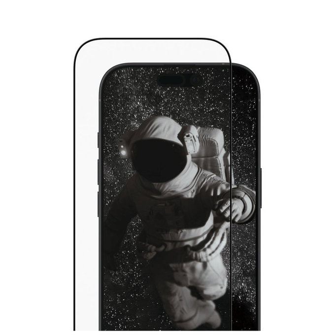 UWF Ceramic II edzett üveg Fastfit applikátorral iPhone 17/16 Pro készülékhez, Fekete, PanzerGlass