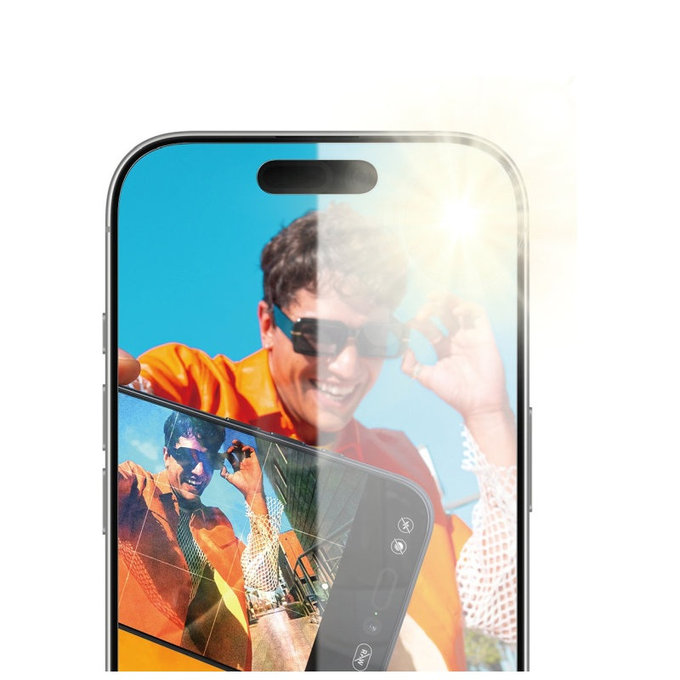 Edzett üveg Anti-Reflective applikátorral iPhone 17/16 Pro készülékhez, Fekete, PanzerGlass