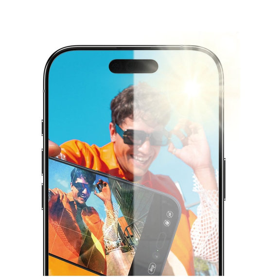 Edzett üveg Anti-Reflective applikátorral iPhone 17 Air készülékhez, Fekete, PanzerGlass
