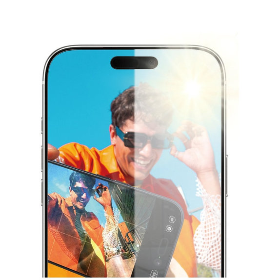 Edzett üveg Anti-Reflective applikátorral iPhone 17 Pro Max készülékhez, Fekete, PanzerGlass