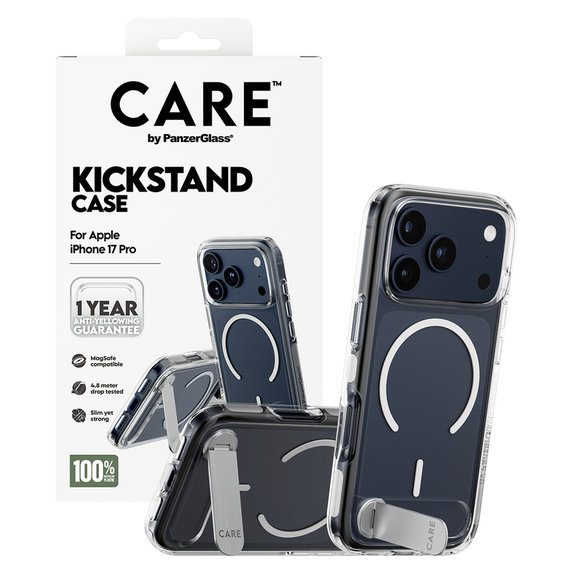 Tok Kickstand iPhone 17 Pro készülékhez, Átlátszó, PanzerGlass