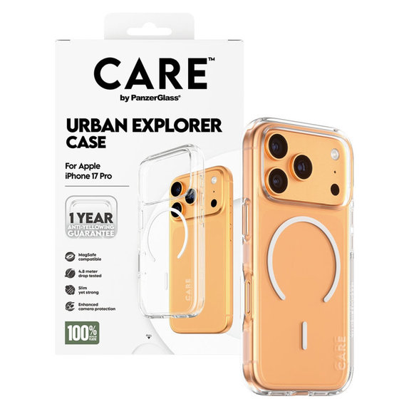 Urban Explorer tok MagSafe támogatással iPhone 17 Pro készülékhez, Fehér, CARE