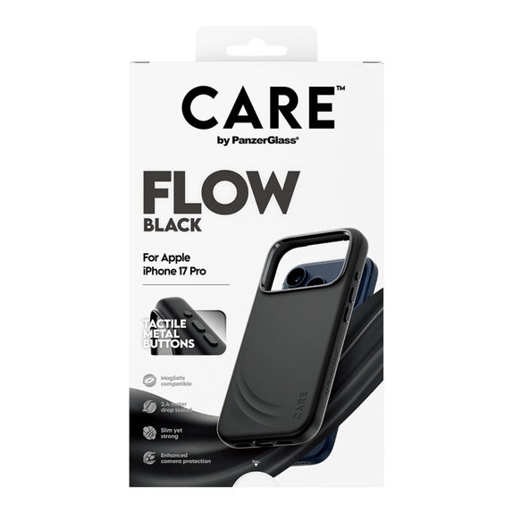 FLOW tok MagSafe támogatással iPhone 17 Pro készülékhez, Fekete, CARE