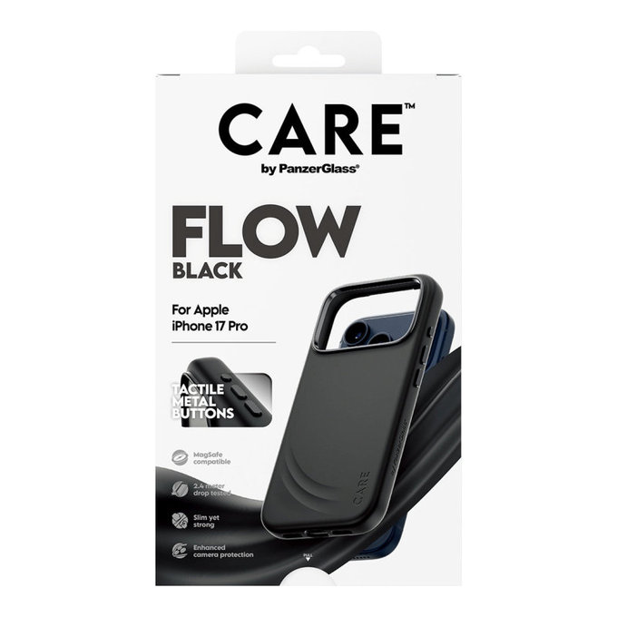 FLOW tok MagSafe támogatással iPhone 17 Pro készülékhez, Fekete, CARE