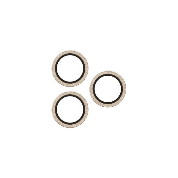 Hoops Kameralencse-védő iPhone 17 Pro Max/17 Pro/16 Pro Max/16 Pro készülékhez, Glitter Gold, PanzerGlass