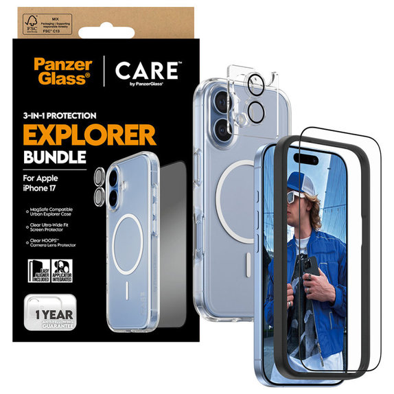 Bundle 3 az 1-ben Explorer iPhone 17 készülékhez, PanzerGlass