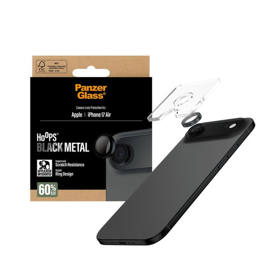 PanzerGlass - Objektívlencse védő Hoops iPhone 17 Air, fekete
