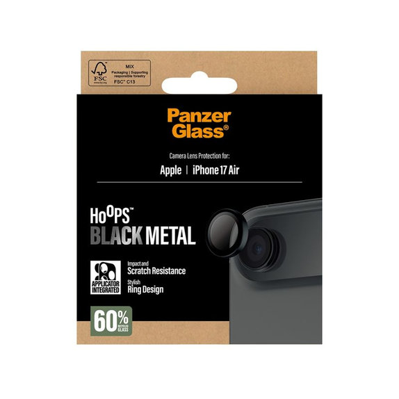 PanzerGlass - Objektívlencse védő Hoops iPhone 17 Air, fekete