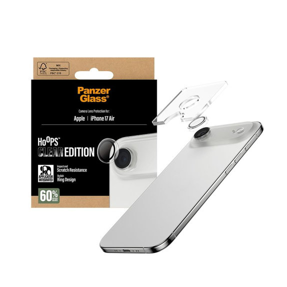 PanzerGlass - Kameralencse Védőburkolat Hoops iPhone 17 Air, átlátszó