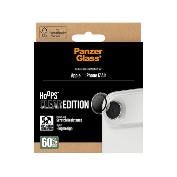 PanzerGlass - Kameralencse Védőburkolat Hoops iPhone 17 Air, átlátszó