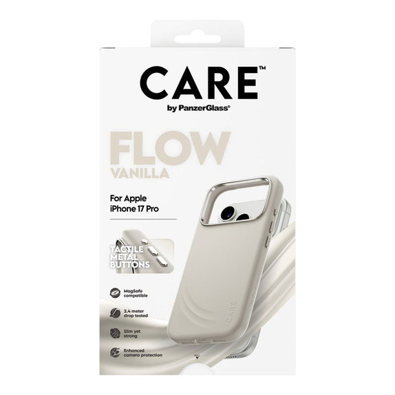 FLOW tok MagSafe támogatással iPhone 17 Pro készülékhez, Vanilla, CARE