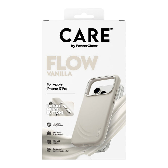 FLOW tok MagSafe támogatással iPhone 17 Pro készülékhez, Vanilla, CARE