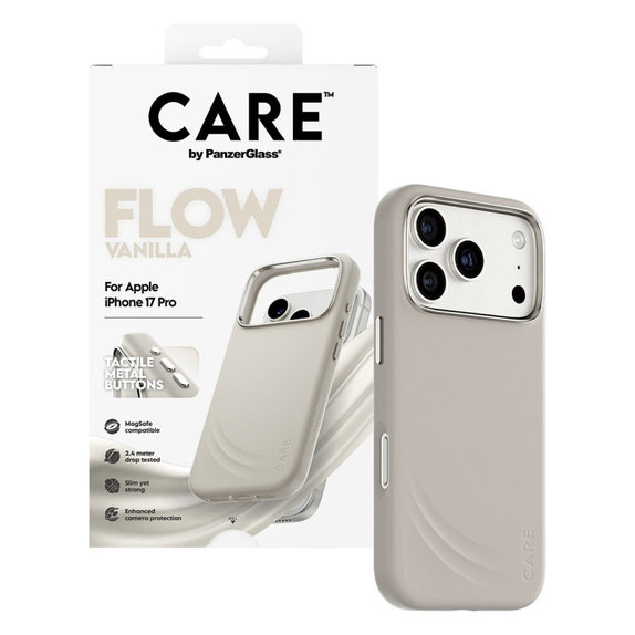 FLOW tok MagSafe támogatással iPhone 17 Pro készülékhez, Vanilla, CARE