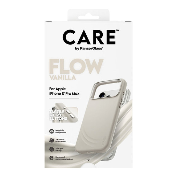 FLOW tok MagSafe támogatással iPhone 17 Pro Max készülékhez, Vanilla, CARE