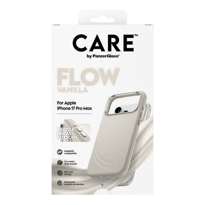 FLOW tok MagSafe támogatással iPhone 17 Pro Max készülékhez, Vanilla, CARE