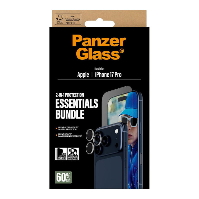 Bundle Essentials 2 az 1-ben iPhone 17 Pro készülékhez, PanzerGlass