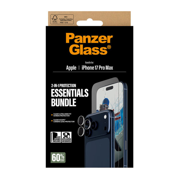 Bundle Essentials 2 az 1-ben iPhone 17 Pro Max készülékhez, PanzerGlass
