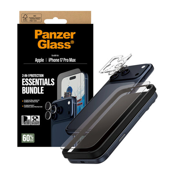 Bundle Essentials 2 az 1-ben iPhone 17 Pro Max készülékhez, PanzerGlass