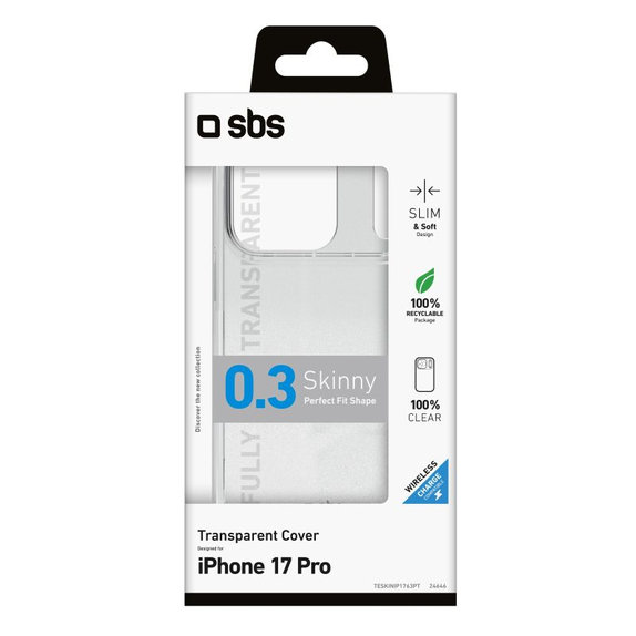 SBS - Skinny tok iPhone 17 Pro, átlátszó