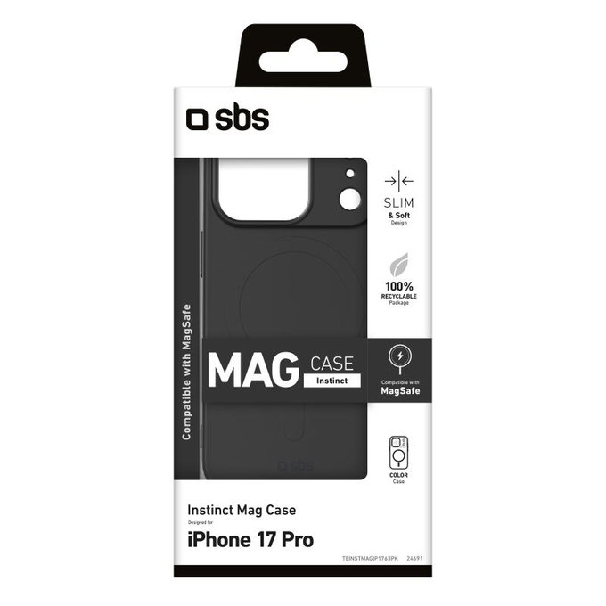 SBS - Instinct Mag MagSafe tok iPhone 17 Pro, fekete