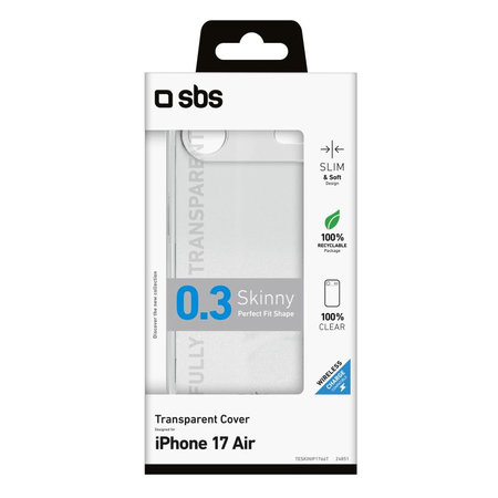 SBS - Skinny tok iPhone 17 Air, átlátszó