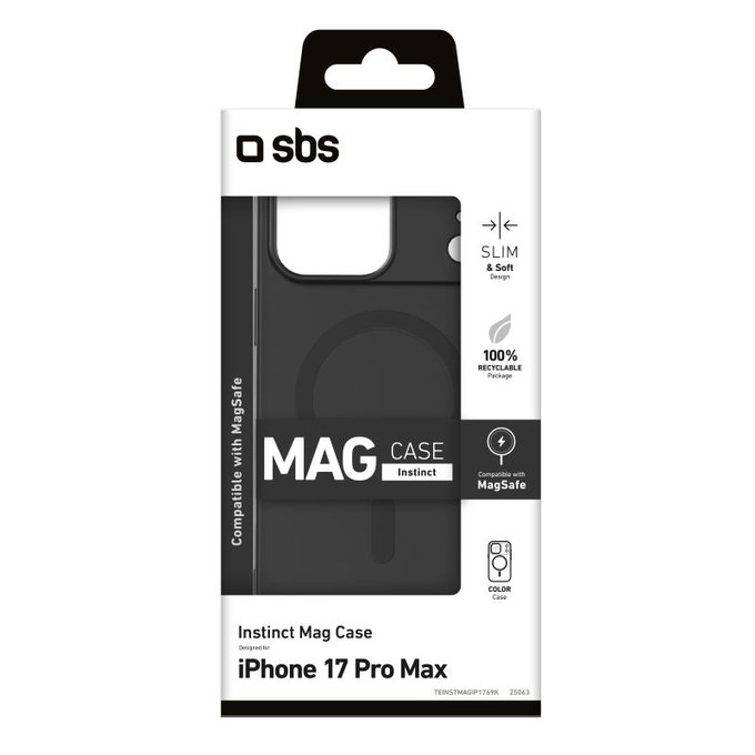 SBS - Instinct Mag MagSafe tok iPhone 17 Pro Max, fekete