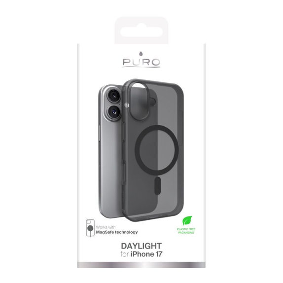 PURO - DAYLIGHT MagSafe tok iPhone 17, fekete