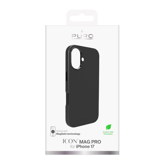 PURO - ICON MAG PRO MagSafe tok iPhone 17, fekete
