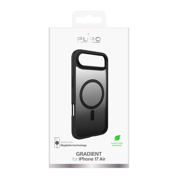 PURO - Gradient MagSafe tok iPhone 17 Air, fekete