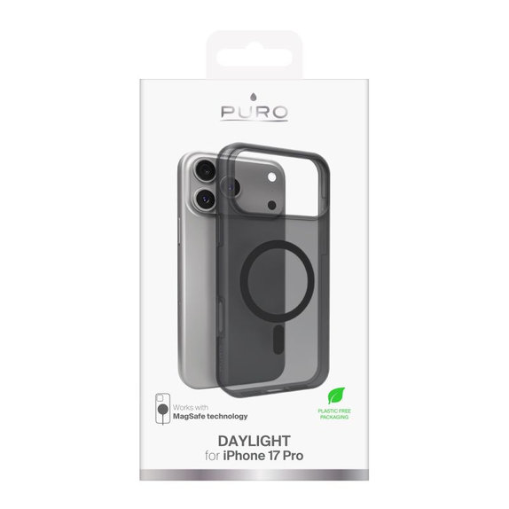 PURO - DAYLIGHT MagSafe tok iPhone 17 Pro, fekete