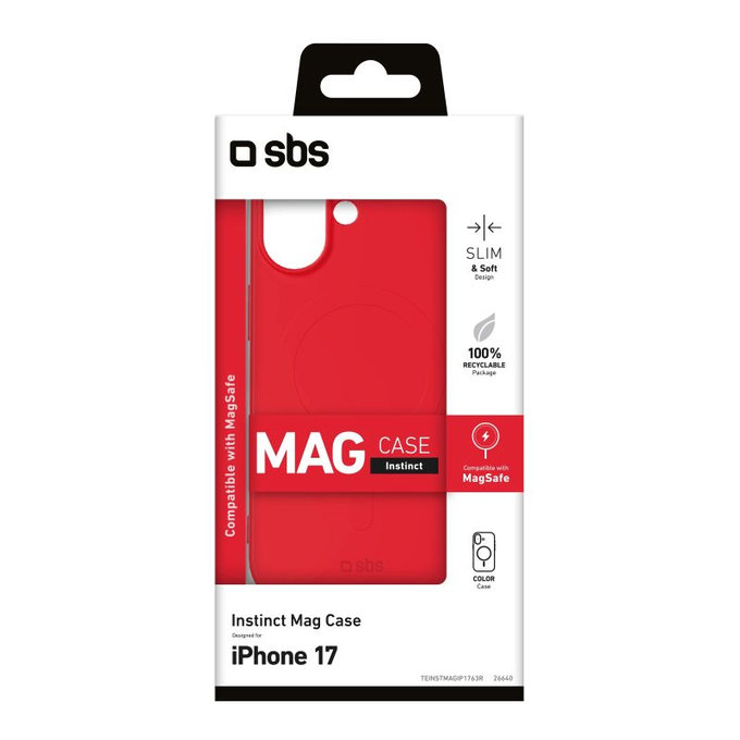 SBS - Instinct Mag MagSafe tok iPhone 17, piros