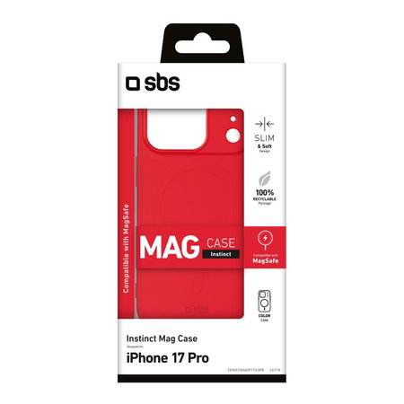 SBS - Instinct Mag MagSafe tok iPhone 17 Pro, piros